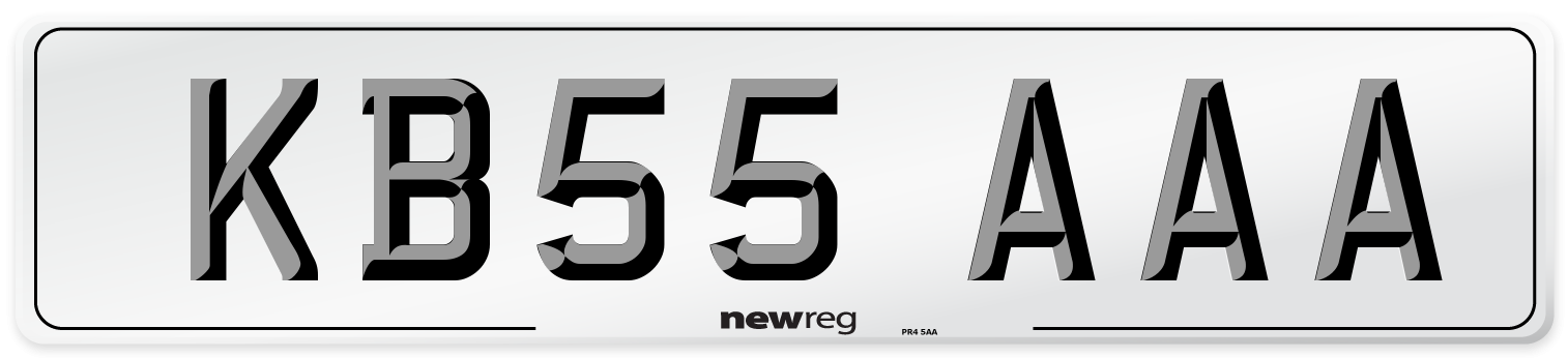 KB55 AAA Number Plate from New Reg